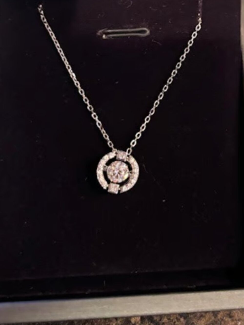 Moissanite Floating Diamond Necklace 0.5 carat
